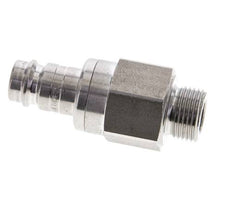 Stainless steel DN 10 Air Coupling Plug G 3/8 inch Male Double Shut-Off