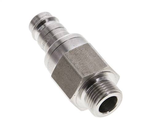 Stainless steel DN 10 Air Coupling Plug G 3/8 inch Male Double Shut-Off