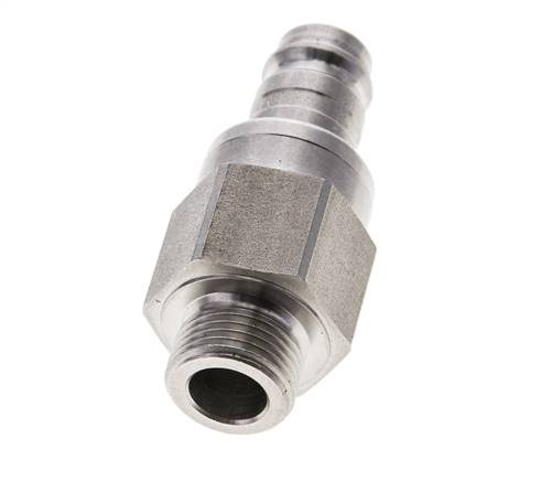 Stainless steel DN 10 Air Coupling Plug G 3/8 inch Male Double Shut-Off