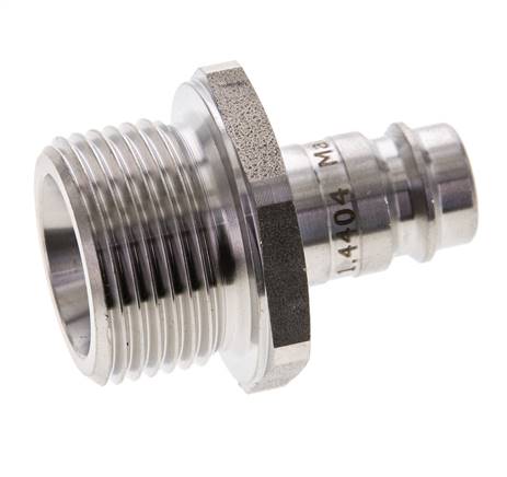 Stainless Steel 316L DN 10 Air Coupling Plug G 3/4 inch Male