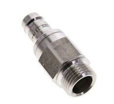 Stainless Steel 316L DN 10 Air Coupling Plug G 1/2 inch Male Double Shut-Off
