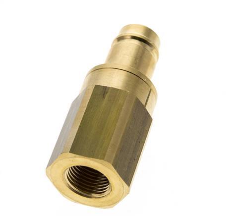 Brass DN 15 Air Coupling Plug G 1/2 inch Female Double Shut-Off