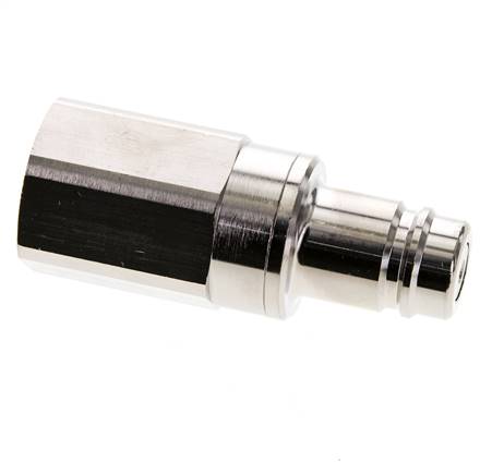 Nickel-plated Brass DN 15 Air Coupling Plug G 1 inch Female Double Shut-Off