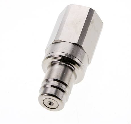 Nickel-plated Brass DN 15 Air Coupling Plug G 1 inch Female Double Shut-Off