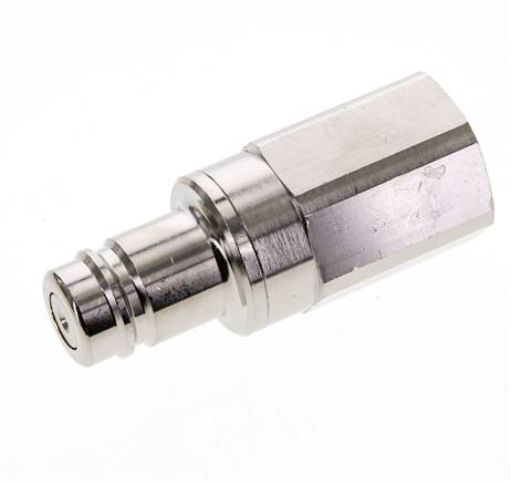 Nickel-plated Brass DN 15 Air Coupling Plug G 1 inch Female Double Shut-Off