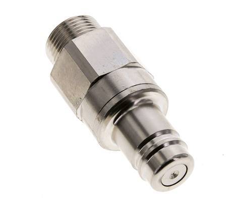 Nickel-plated Brass DN 15 Air Coupling Plug G 3/4 inch Male Double Shut-Off