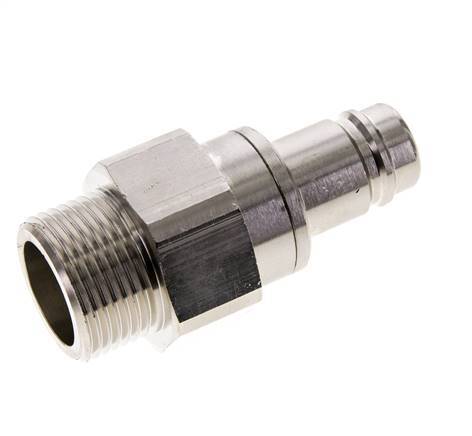Nickel-plated Brass DN 15 Air Coupling Plug G 1 inch Male Double Shut ...