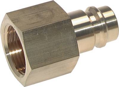 Brass DN 19 Air Coupling Plug G 1 1/4 inch Female Double Shut-Off