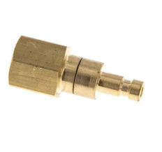 Brass DN 2.7 (Micro) Air Coupling Plug G 1/8 inch Female Double Shut-Off