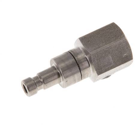 Stainless steel DN 2.7 (Micro) Air Coupling Plug G 1/8 inch Female Double Shut-Off