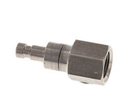 Stainless steel DN 2.7 (Micro) Air Coupling Plug G 1/8 inch Female Double Shut-Off