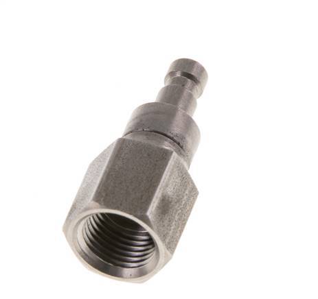Stainless steel DN 2.7 (Micro) Air Coupling Plug G 1/8 inch Female Double Shut-Off