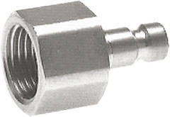 Stainless steel 306L DN 2.7 (Micro) Air Coupling Plug M5 Female Double Shut-Off
