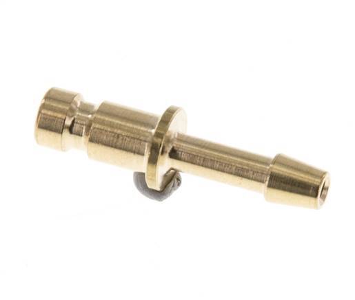 Brass DN 2.7 (Micro) Air Coupling Plug 3 mm Hose Pillar [10 Pieces]