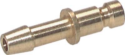 Brass DN 2.7 (Micro) Air Coupling Plug 5 mm Hose Pillar Double Shut-Off
