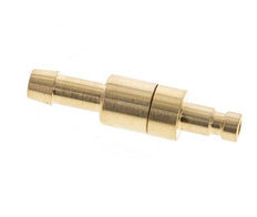 Brass DN 2.7 (Micro) Air Coupling Plug 5 mm Hose Pillar Double Shut-Off