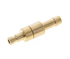 Brass DN 2.7 (Micro) Air Coupling Plug 5 mm Hose Pillar Double Shut-Off