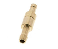 Brass DN 2.7 (Micro) Air Coupling Plug 5 mm Hose Pillar Double Shut-Off
