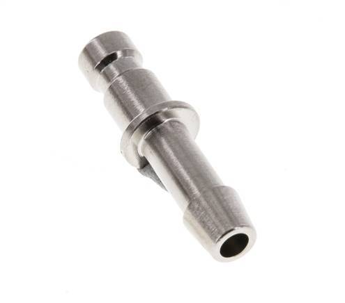 Nickel-plated Brass DN 2.7 (Micro) Air Coupling Plug 4 mm Hose Pillar [10 Pieces]