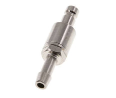 Nickel-plated Brass DN 2.7 (Micro) Air Coupling Plug 4 mm Hose Pillar Double Shut-Off