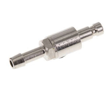 Nickel-plated Brass DN 2.7 (Micro) Air Coupling Plug 4 mm Hose Pillar Double Shut-Off