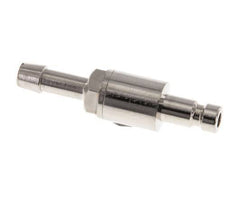 Nickel-plated Brass DN 2.7 (Micro) Air Coupling Plug 4 mm Hose Pillar Double Shut-Off