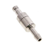 Nickel-plated Brass DN 2.7 (Micro) Air Coupling Plug 4 mm Hose Pillar Double Shut-Off