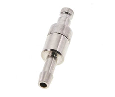 Nickel-plated Brass DN 2.7 (Micro) Air Coupling Plug 4 mm Hose Pillar Double Shut-Off