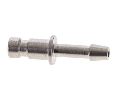 Stainless steel DN 2.7 (Micro) Air Coupling Plug 3 mm Hose Pillar