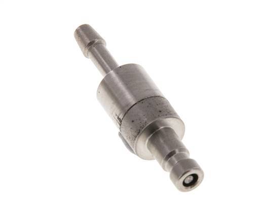 Stainless steel DN 2.7 (Micro) Air Coupling Plug 3 mm Hose Pillar Double Shut-Off