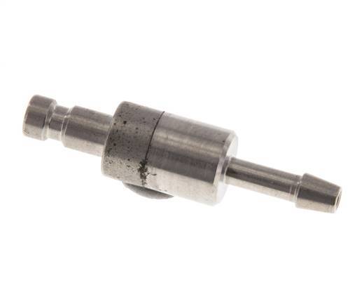 Stainless steel DN 2.7 (Micro) Air Coupling Plug 3 mm Hose Pillar Double Shut-Off