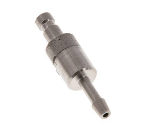 Stainless steel DN 2.7 (Micro) Air Coupling Plug 3 mm Hose Pillar Double Shut-Off