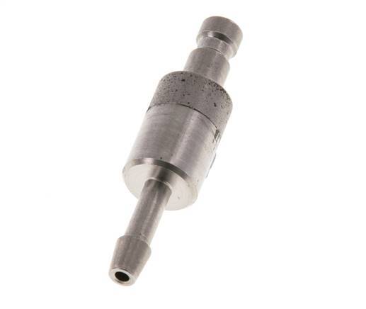 Stainless steel DN 2.7 (Micro) Air Coupling Plug 3 mm Hose Pillar Double Shut-Off