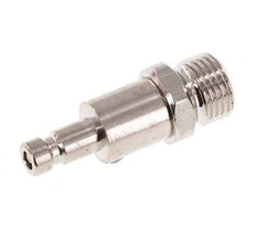 Nickel-plated Brass DN 2.7 (Micro) Air Coupling Plug G 1/8 inch Male Double Shut-Off