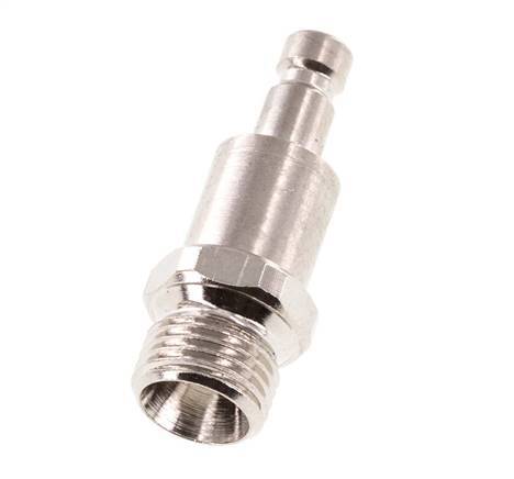 Nickel-plated Brass DN 2.7 (Micro) Air Coupling Plug G 1/8 inch Male Double Shut-Off