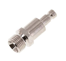 Nickel-plated Brass DN 2.7 (Micro) Air Coupling Plug G 1/8 inch Male Double Shut-Off