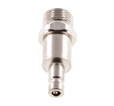Nickel-plated Brass DN 2.7 (Micro) Air Coupling Plug G 1/8 inch Male Double Shut-Off