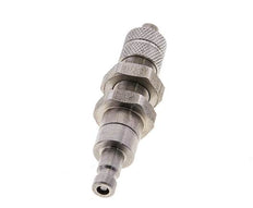 Stainless steel DN 2.7 (Micro) Air Coupling Plug 4x6 mm Union Nut Bulkhead Double Shut-Off