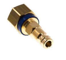 Brass DN 5 Blue-Coded Air Coupling Plug G 1/4 inch Female