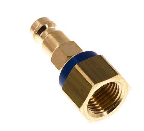 Brass DN 5 Blue-Coded Air Coupling Plug G 1/4 inch Female