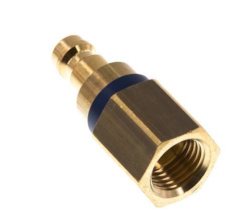 Brass DN 5 Blue Air Coupling Plug G 1/4 inch Female