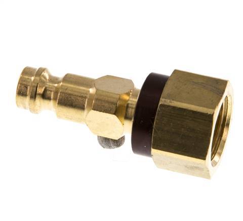 Brass DN 5 Brown-Coded Air Coupling Plug G 1/4 inch Female