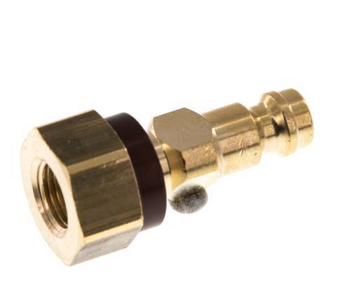 Brass DN 5 Brown-Coded Air Coupling Plug G 1/8 inch Female