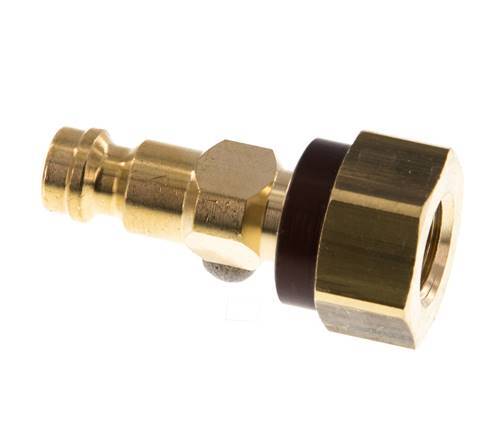 Brass DN 5 Brown-Coded Air Coupling Plug G 1/8 inch Female