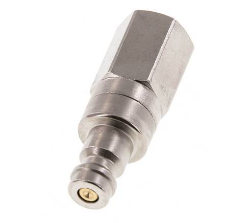 Nickel-plated Brass DN 5 Air Coupling Plug G 1/8 inch Female Double Shut-Off