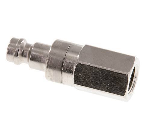 Nickel-plated Brass DN 5 Air Coupling Plug G 1/8 inch Female Double Shut-Off