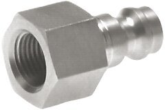 Nickel-plated Brass DN 5 Air Coupling Plug G 1/4 inch Female [5 Pieces]