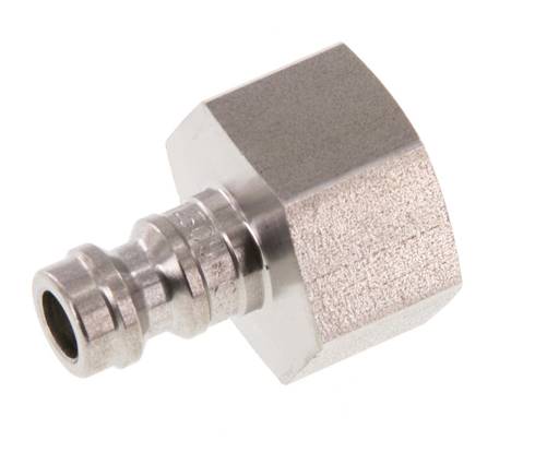 Stainless steel DN 5 Blue Air Coupling Plug G 3/8 inch Female Double Shut-Off