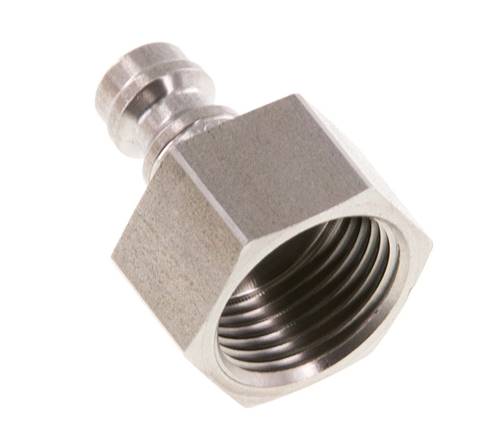 Stainless steel DN 5 Blue Air Coupling Plug G 3/8 inch Female Double Shut-Off