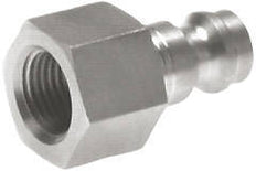 Stainless steel DN 5 Red Air Coupling Plug G 3/8 inch Female Double Shut-Off